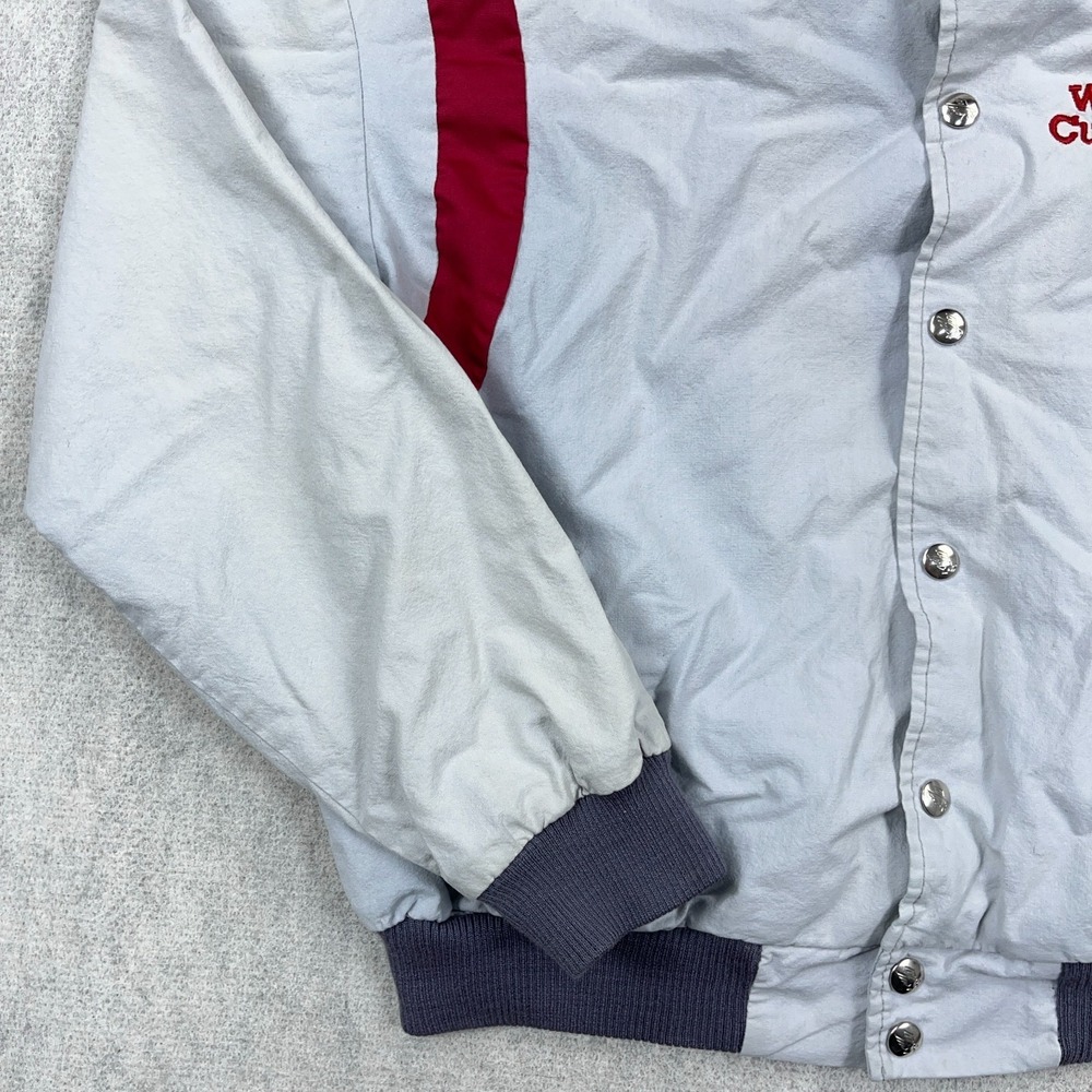 Vintage Winston Cup Jacket Men Large Gray Bomber USA 80s 90s Nascar Racing Worn - Picture 3 of 15
